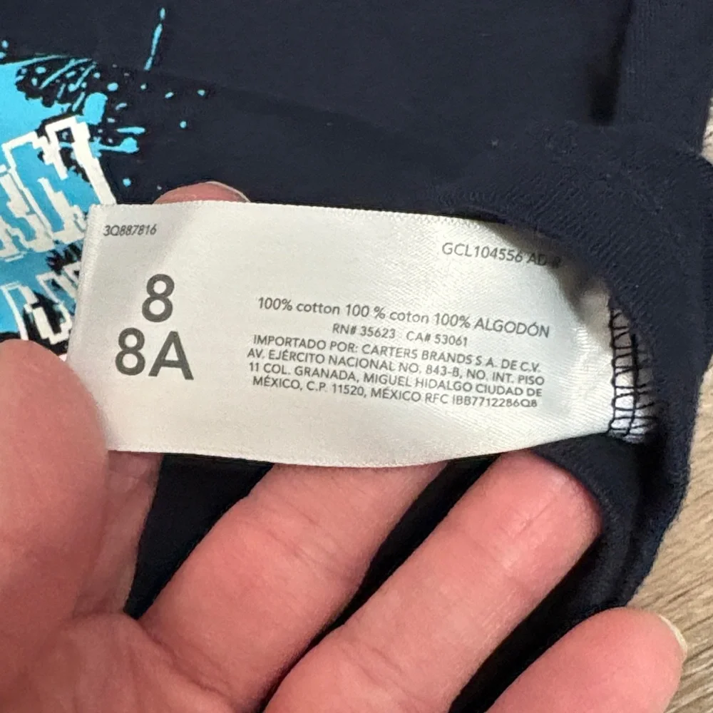 Carter's Navy Blue Gaming Headset Long Sleeve Tee